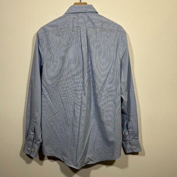 Black Label Lauren Ralph Lauren Mens Plaid Button up Shirt Large Blue & Pink - Picture 3 of 6